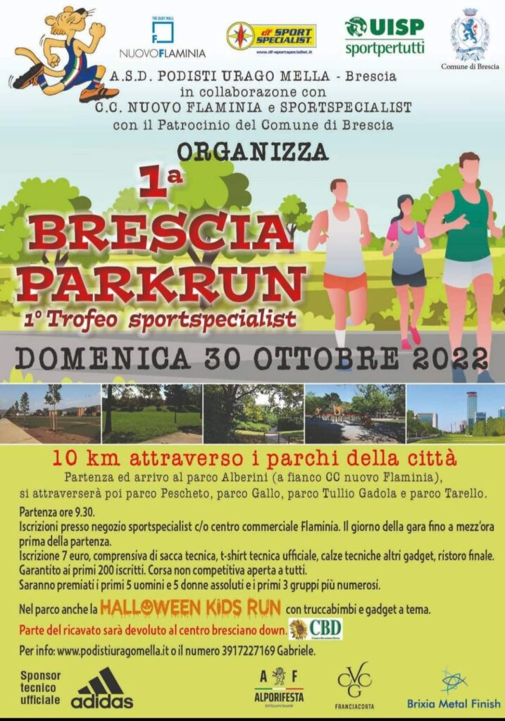 Brescia Parkrun, il via domenica 30 ottobre