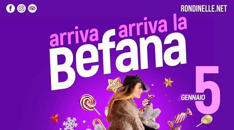 Alle Rondinelle arriva la Befana. Appuntamento al 5 gennaio per una foto ricordo