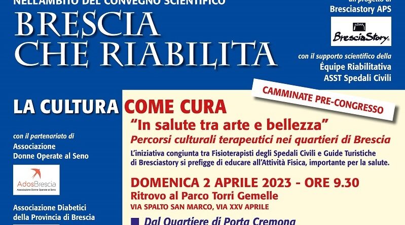 Domenica 2 aprile secondo appuntamento con i percorsi terapeutici del progetto "Brescia che riabilita"